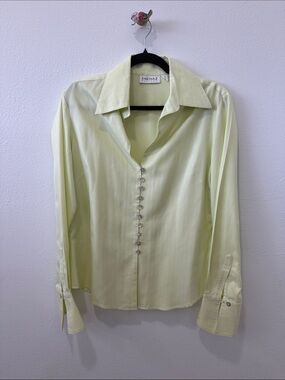 Farina Z Taghavi Pale Yellow Blouse - Button Front